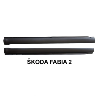 Plastové prahy Škoda Fabia 2 - 2007-2014 Jemný desén PSK
